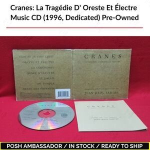 Cranes: La Tragédie D' Oreste Et Électre Music CD (1996, Dedicated) Pre-Owned